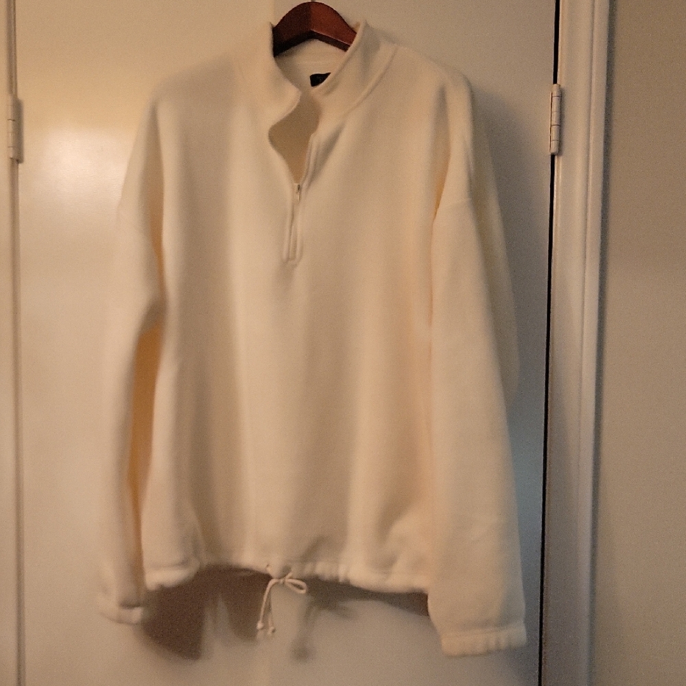 New Look Men's Off-White Zip-Up Sweater